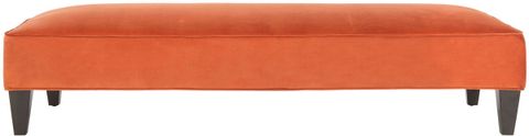 Experience Comfort and Style with the Safavieh Harlow Bench in Pumpkin Orange